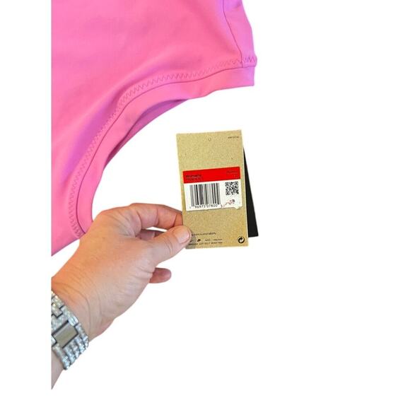 NWT Nike Y2K bright pink crop top tank top sz Large - Picture 4 of 5